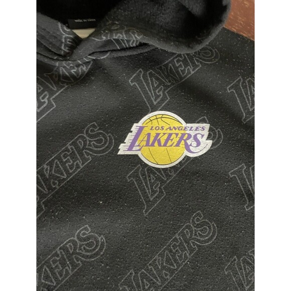 NBA Los Angeles Lakers Hoodie Sweater Print All Over SZ L (14-16) - Picture 8 of 10